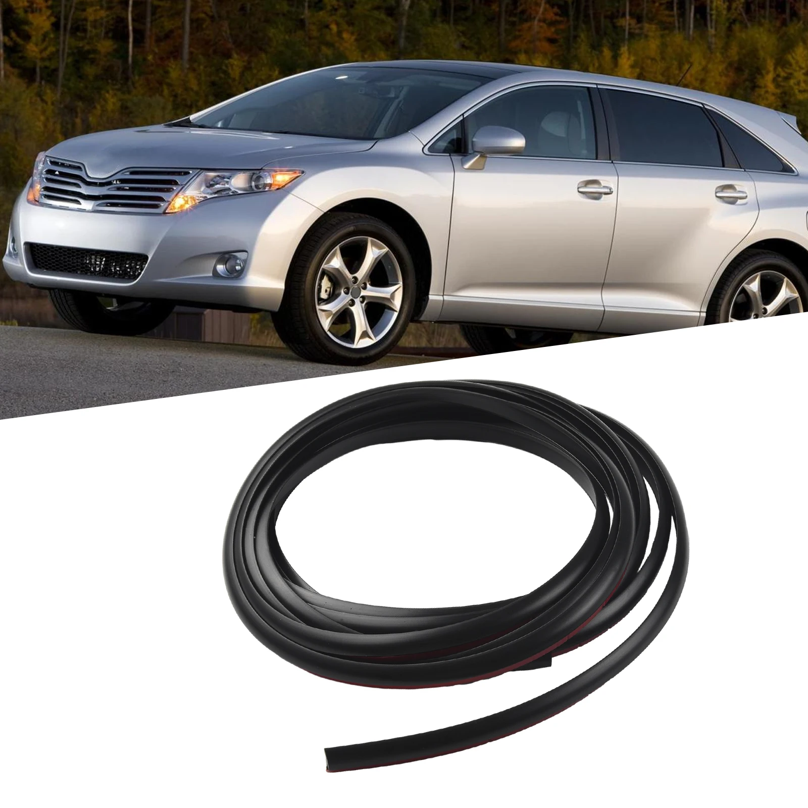 

1pcs 4M 8MM*10M MUniversal Car Rubber Sealing Strip Inclined T-shaped Weatherproof Edge Trim Car Styling Accessor