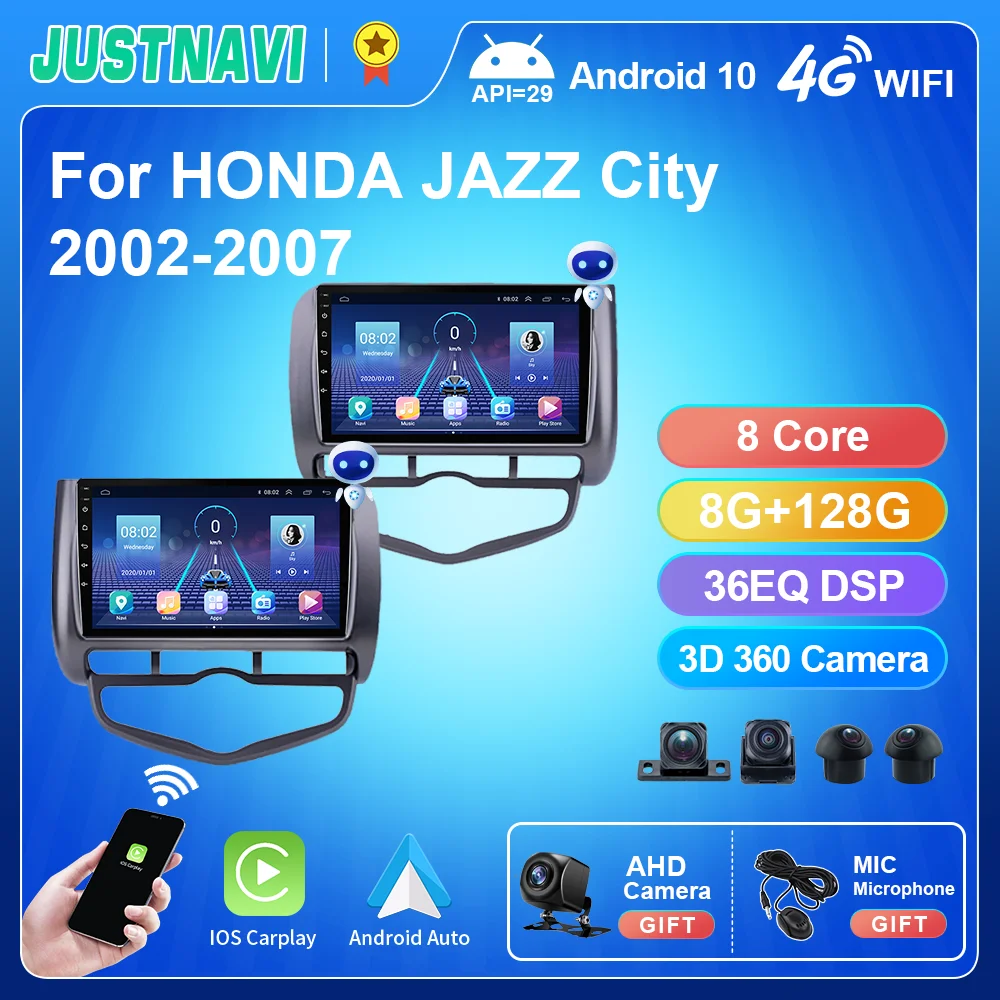 JUSTNAVI For HONDA JAZZ City 2002-2007 Car Radio Stereo Android Autoradi Navigation Multimedia Carplay Video DSP Audio Player
JUSTNAVI For HONDA JAZZ City 2002-2007 Car Radio Stereo Android Autoradi Navigation Multimedia Carplay Video DSP Audio Player