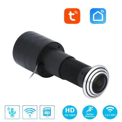 Tuya Smart Door Eye Hole Security Camera 1080P HD 1.7mm Lens Wide Angle FishEye CCTV Network Mini Peephole Door WifI Camera
Tuya Smart Door Eye Hole Security Camera 1080P HD 1.7mm Lens Wide Angle FishEye CCTV Network Mini Peephole Door WifI Camera