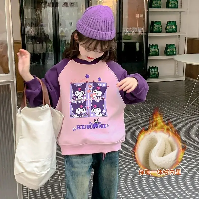 New Kawaii Anime Sanrioed Kuromi Kids Fleece Hoodie Girl Fashion Pullover Tops Autumn Winter Thick Sweatshirts Cute Kids Clothes
New Kawaii Anime Sanrioed Kuromi Kids Fleece Hoodie Girl Fashion Pullover Tops Autumn Winter Thick Sweatshirts Cute Kids Clothes
