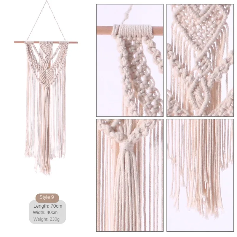 Nordic Boho Cotton Rope Long Tassel Wall Tapestry 9 Se0d3b004b50e4becb290943fec3a7dacD