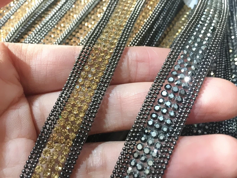 black gold Rhinestone Beaded lace trim clothing decorative accessories sew on lace trimming motif patches for clothing
black gold Rhinestone Beaded lace trim clothing decorative accessories sew on lace trimming motif patches for clothing