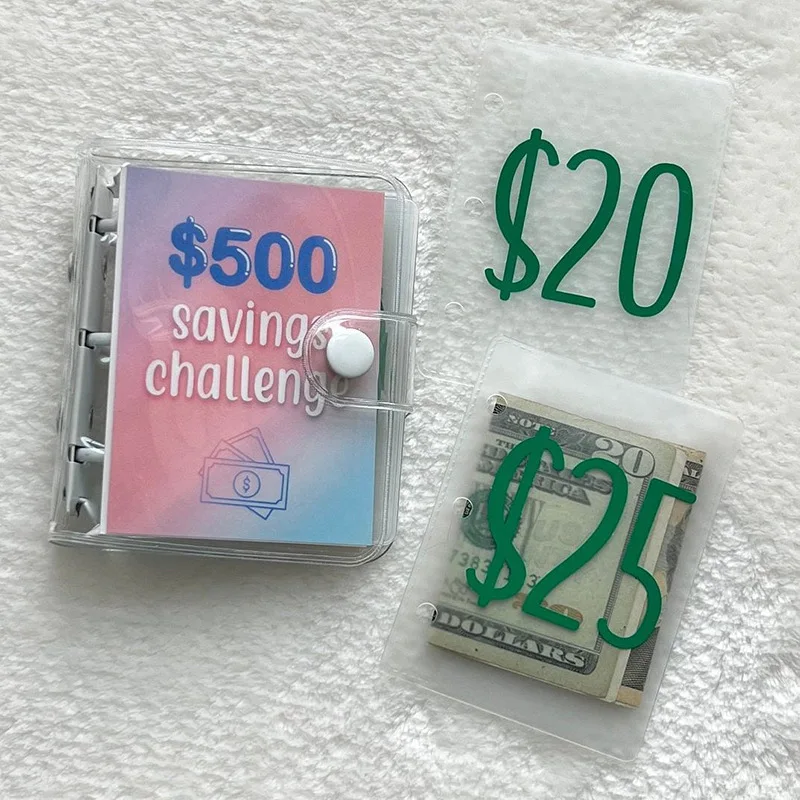 1pcs Mini Savings Challeng Binder $150/300/500/1000 Saving Money Budgets Cash Envelope Wallet Budget Binder Notebook Planners
1pcs Mini Savings Challeng Binder $150/300/500/1000 Saving Money Budgets Cash Envelope Wallet Budget Binder Notebook Planners