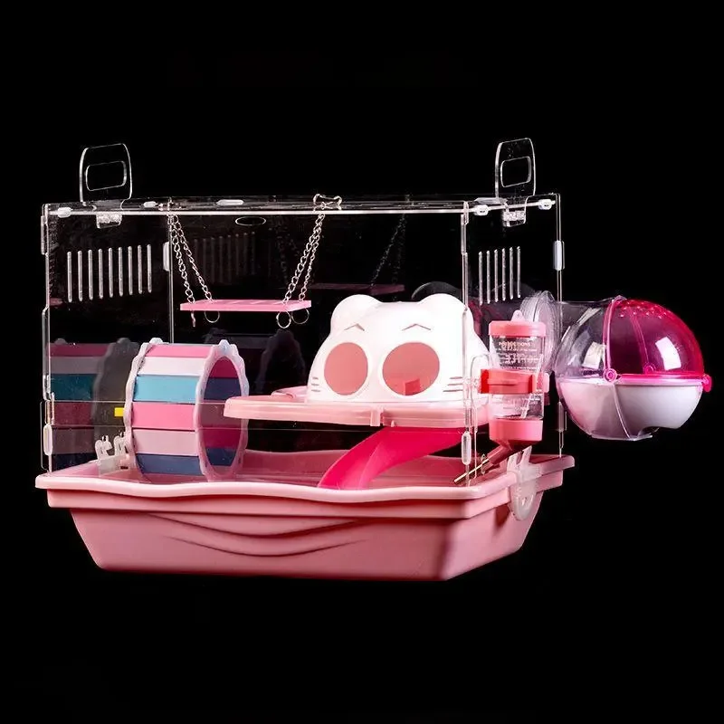 Pet Hamster Cage Acrylic Transparent with Slide Double Deck Villa Suitable for Guinea Pig Small Animals Pet Feeding Box Supplies
Pet Hamster Cage Acrylic Transparent with Slide Double Deck Villa Suitable for Guinea Pig Small Animals Pet Feeding Box Supplies