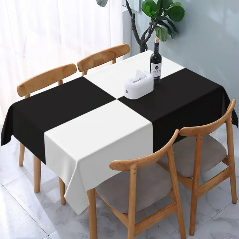 Rectangular Black White Geometric Checkerboard Table Cloth Waterproof Tablecloth 40"-44" Table Cover Backed with Elastic Edge
Rectangular Black White Geometric Checkerboard Table Cloth Waterproof Tablecloth 40"-44" Table Cover Backed with Elastic Edge