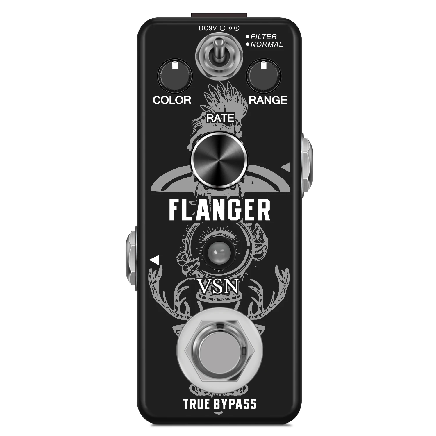 

VSN Guitar Flanger Pedal For Analog Flanger Effect Pedals Classic Metallic Flanger Sounds Effect As Ture Tone 2 Modes