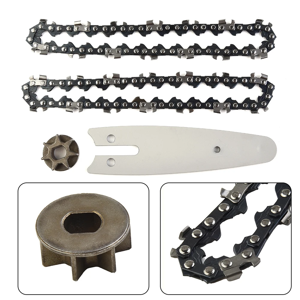 4Pcs 4/6Inch Steel Chainsaw Guide Bar And Saw Chain Set Fits Electric Chain Saw Wood Cutter Jigsaw Blades Garden Tools
4Pcs 4/6Inch Steel Chainsaw Guide Bar And Saw Chain Set Fits Electric Chain Saw Wood Cutter Jigsaw Blades Garden Tools