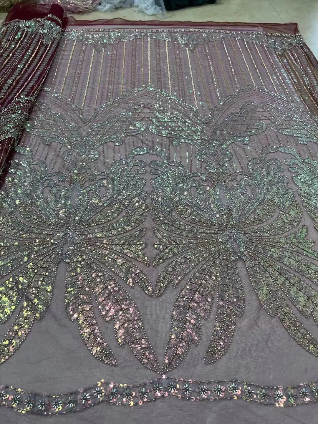 Luxury African Sequins Lace Fabric High Quality French Tulle Lace Fabric Nigerian Beads Lace Fabric 5yards For Bridal Material
Luxury African Sequins Lace Fabric High Quality French Tulle Lace Fabric Nigerian Beads Lace Fabric 5yards For Bridal Material