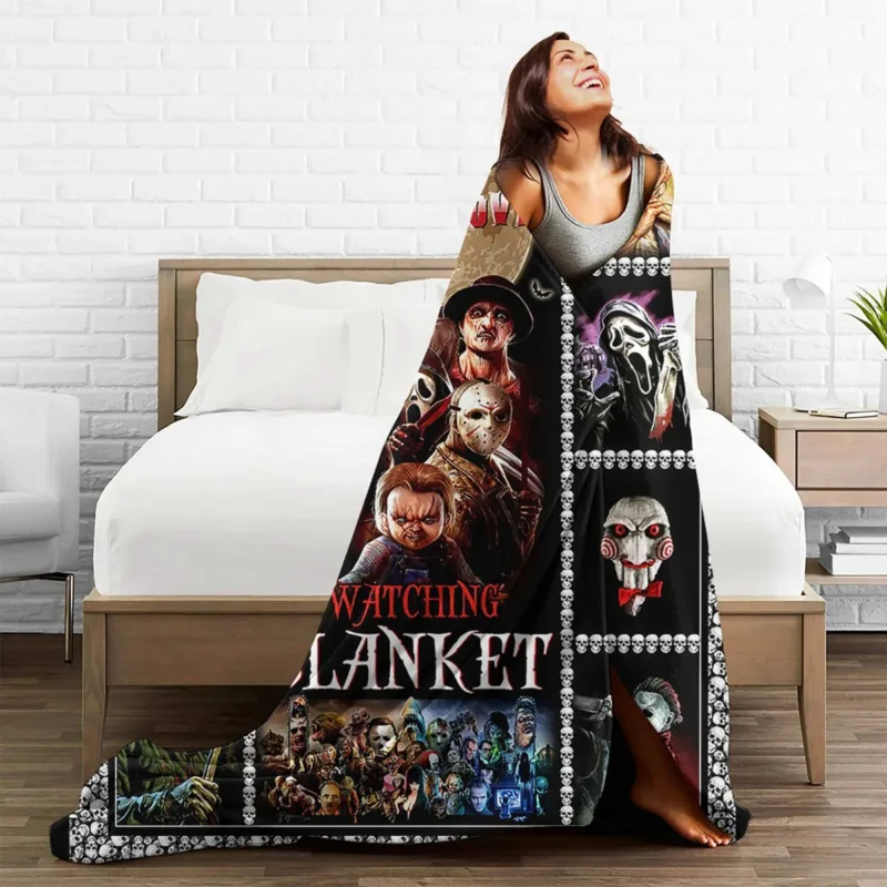 Newest Horror Moive Blankets Flannel All Season Mysterious Character Portable Soft Throw Blankets for Home Office Plush Quilt
Newest Horror Moive Blankets Flannel All Season Mysterious Character Portable Soft Throw Blankets for Home Office Plush Quilt