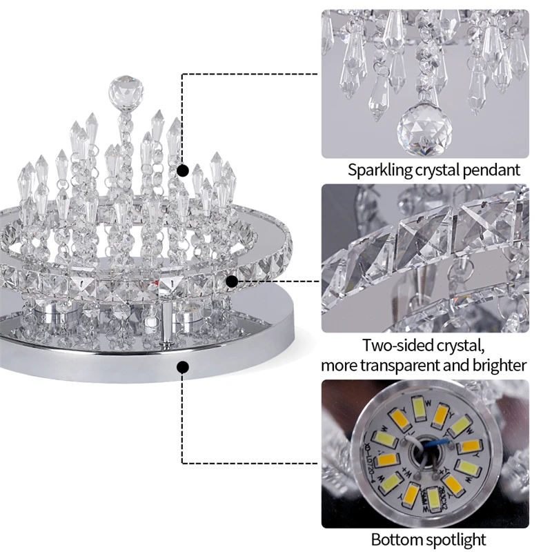 Crystal LED Ceiling Lamp K9 Living Room Stainless Steel Chandelier Luminaire For Hallway Aisle Plafon Lustres Lighting Fixtures Crystal LED Ceiling Lamp K9 Living Room Stainless Steel Chandelier Luminaire For Hallway Aisle Plafon Lustres Lighting Fixtures