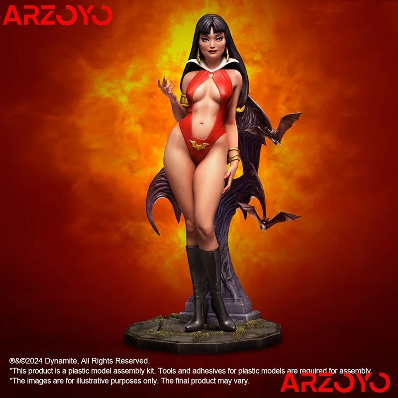 

Женская модель, модель 1/8 Vampirella с основанием летучей мыши, пластиковая модель 23 см, женская модель для коллекции