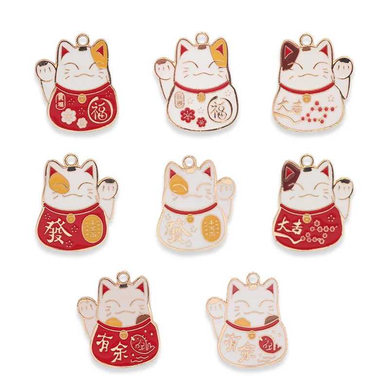 10Pcs/Lot Cute Enamel Fortune Cat Charms Bell Animal Pendant Fit Necklaces DIY Handmade Jewelry Making Finding Supplies
10Pcs/Lot Cute Enamel Fortune Cat Charms Bell Animal Pendant Fit Necklaces DIY Handmade Jewelry Making Finding Supplies