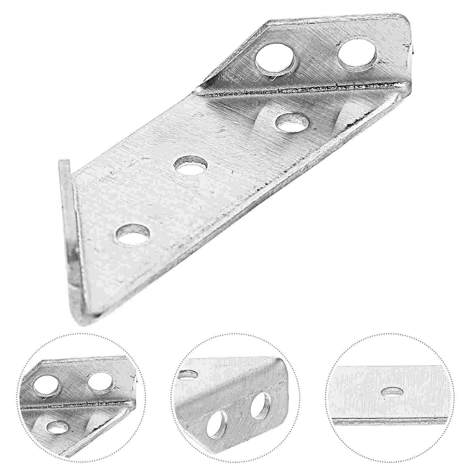 

10 Pcs Corner Code Fixed on Three Sides Shelf Brace Fastener Stainless Steel Furniture Bracket