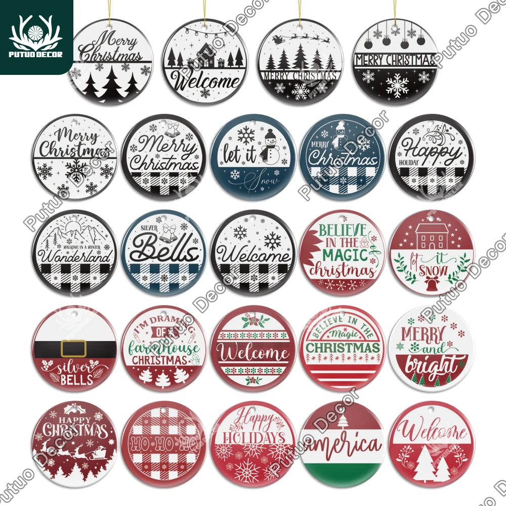 Putuo Decor 1pc Snow And Tree Merry Christmas Ceramic Hanging Sign,Wall Decoration Christmas Tree Decor for New Year,3X3 Inches
Putuo Decor 1pc Snow And Tree Merry Christmas Ceramic Hanging Sign,Wall Decoration Christmas Tree Decor for New Year,3X3 Inches