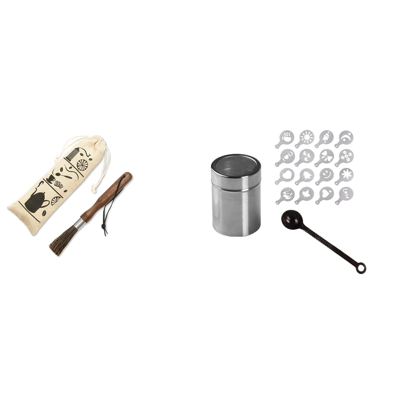 Coffee Grinder Powder Cleaning Brush With Stainless Steel Cafe Foam Spray Template Barista Stencils Decoration Tool
Coffee Grinder Powder Cleaning Brush With Stainless Steel Cafe Foam Spray Template Barista Stencils Decoration Tool