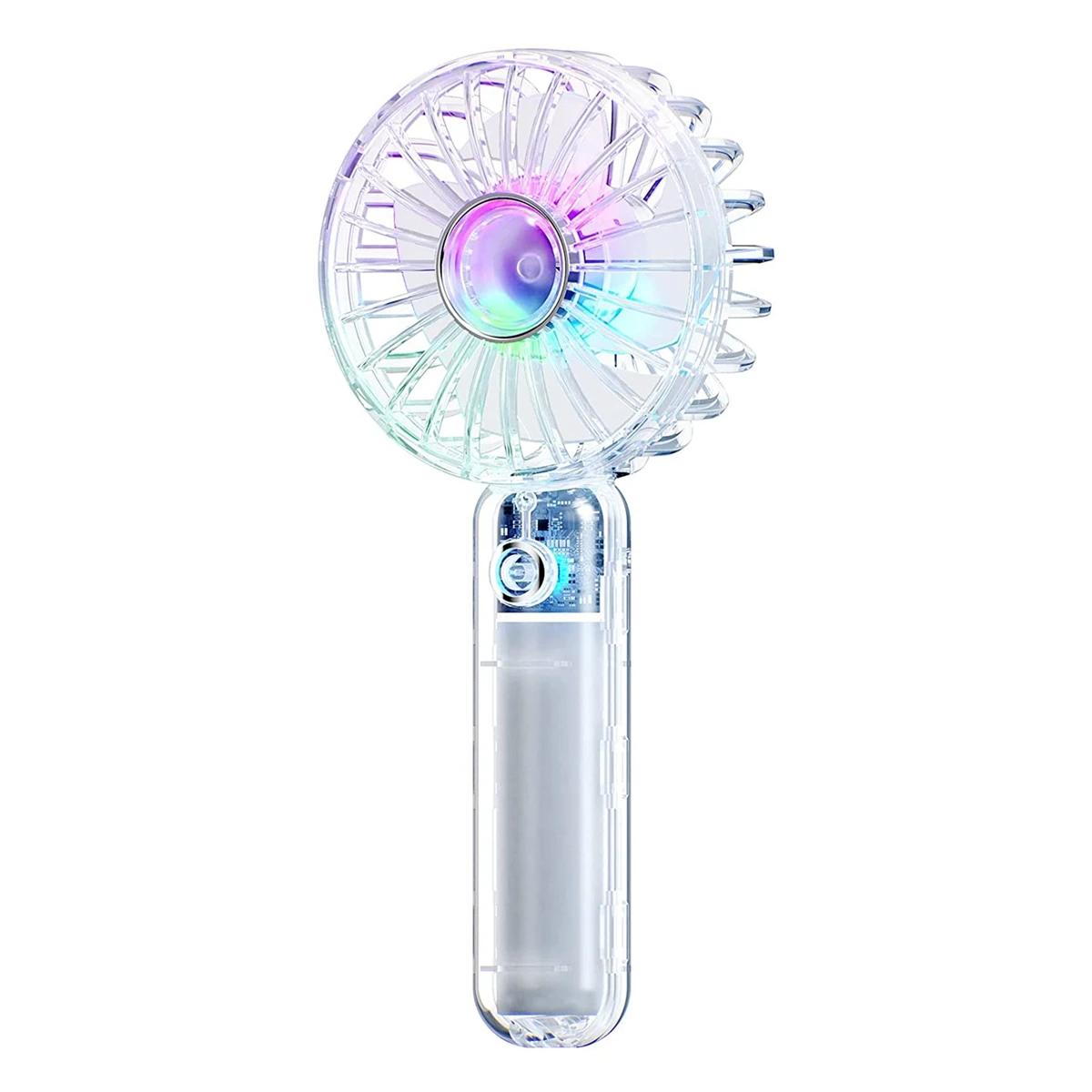 Handheld Fan Portable Fan Speed Adjustable, USB Rechargeable Fan with 7 LED Colorful Nightlight for Outdoor, Travel
Handheld Fan Portable Fan Speed Adjustable, USB Rechargeable Fan with 7 LED Colorful Nightlight for Outdoor, Travel