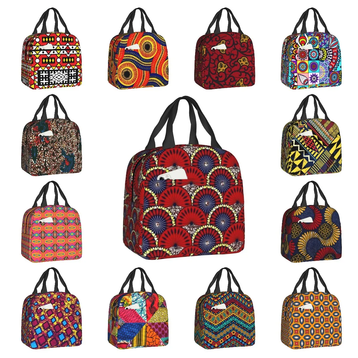 Ankara Dutch Wax Print Thermal Insulated Lunch Bags Women African Patterns Lunch Tote for Outdoor Camping Travel Food Box
Ankara Dutch Wax Print Thermal Insulated Lunch Bags Women African Patterns Lunch Tote for Outdoor Camping Travel Food Box
