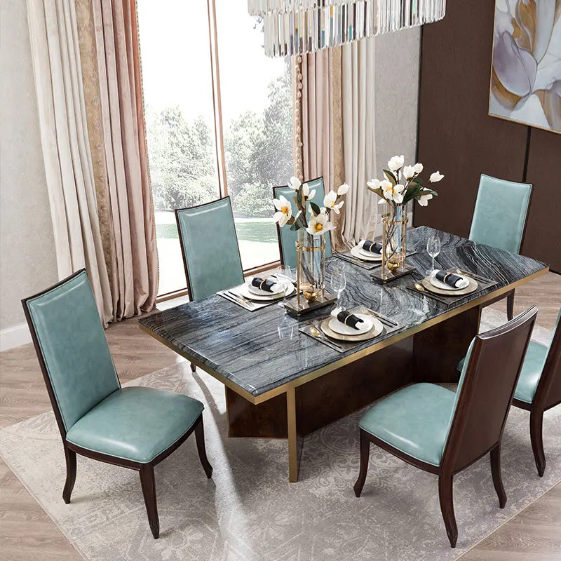 Furniture Dining Table American Light Luxury Solid Wood Marble Large Apartment
Furniture Dining Table American Light Luxury Solid Wood Marble Large Apartment