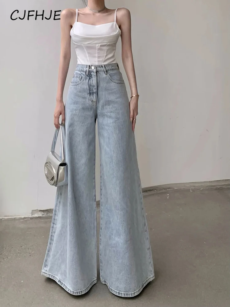CJFHJE Loose Women Jeans High Waist Korean Causal Ladies Wide Leg Denim Pants Fashion Versatile Simple Female Baggy Trousers
CJFHJE Loose Women Jeans High Waist Korean Causal Ladies Wide Leg Denim Pants Fashion Versatile Simple Female Baggy Trousers