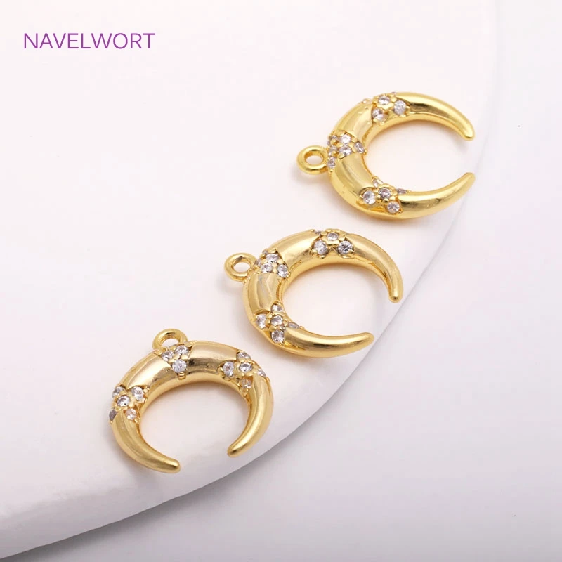 2022 Trendy 14K Gold Plating Inverted Crescent Moon Charm Brass Metal Inlaid Zircon C Shape Pendants For Earring Making Findings
2022 Trendy 14K Gold Plating Inverted Crescent Moon Charm Brass Metal Inlaid Zircon C Shape Pendants For Earring Making Findings