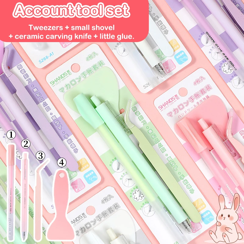 4 Pcs/Set Tweezers Glue Pen Carving Knife Journal Tools Kit for Scrapbooking DIY Hand Account Supplies Creative Art Craft Work C
4 Pcs/Set Tweezers Glue Pen Carving Knife Journal Tools Kit for Scrapbooking DIY Hand Account Supplies Creative Art Craft Work C