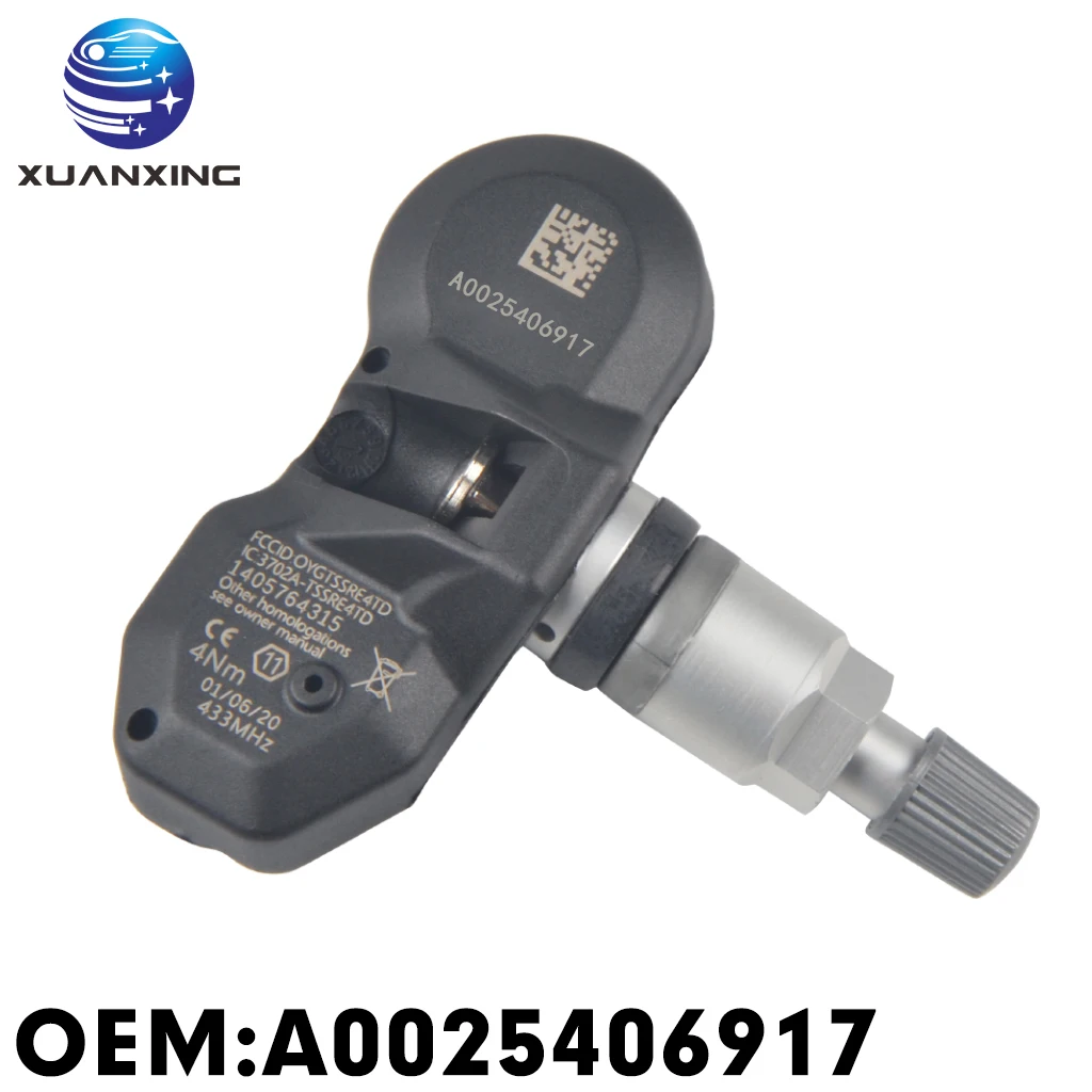 A0025406917 TPMS датчик давления в шинах Система мониторинга Алюминиевый клапан 433 МГц для Mercedes-Benz
A0025406917 TPMS датчик давления в шинах Система мониторинга Алюминиевый клапан 433 МГц для Mercedes-Benz