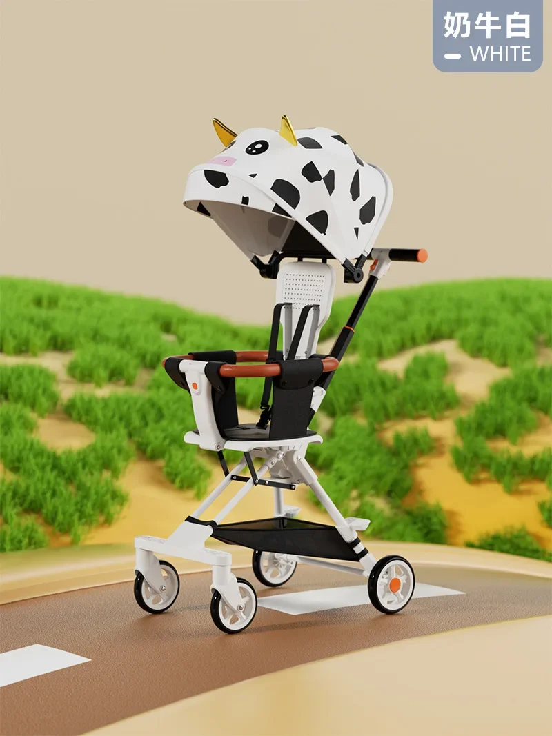 

Baby stroller walking artifact can be folded and ultra-light to walk the child with a two-way high view of the stroller.