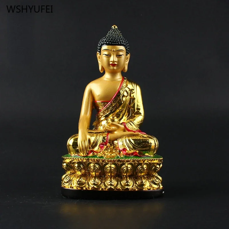 

13x8x5.5cm resin sakyamuni buddha Chinese style Ensuring safety living room home decoration Statue decorations Feng Shui