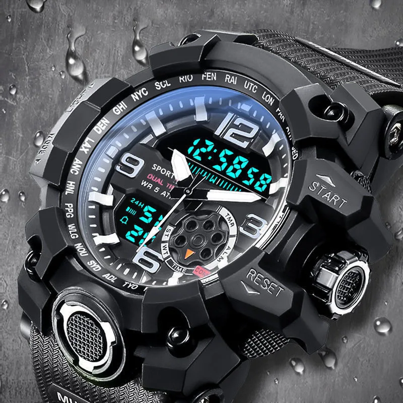 Fashion Brand Men's Electronic Watch Youth Infantry Waterproof Luminous Clock Trend Student Outdoor Sports Digital Wristwatch
Fashion Brand Men's Electronic Watch Youth Infantry Waterproof Luminous Clock Trend Student Outdoor Sports Digital Wristwatch