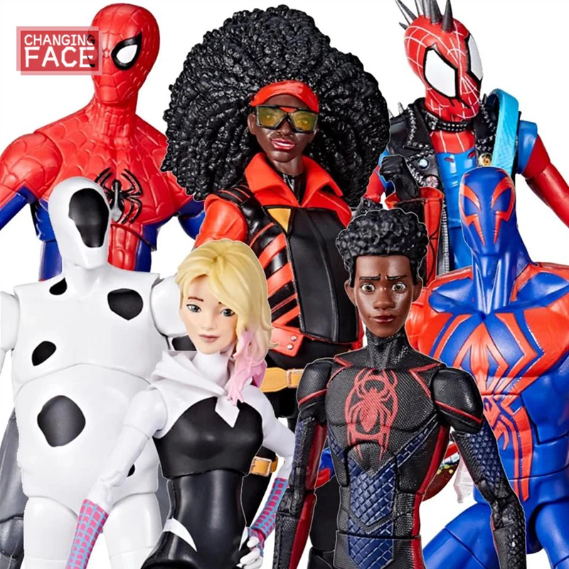 

Legends ML Across The Spiderverse Peter Paker Gwen Spot Miles 2099 Spider Punk Wave 6" Action Figure Collectible Hobby Toy Kids