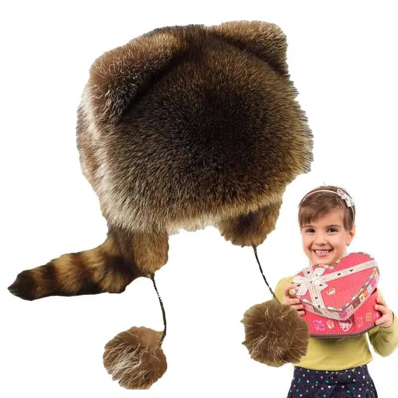 Cute Raccoon Plush Hat Raccoon Hats With Ears And Tail Skin-Friendly Warm And Cozy Hats & Caps For Birthday New Year Anniversary
Cute Raccoon Plush Hat Raccoon Hats With Ears And Tail Skin-Friendly Warm And Cozy Hats & Caps For Birthday New Year Anniversary