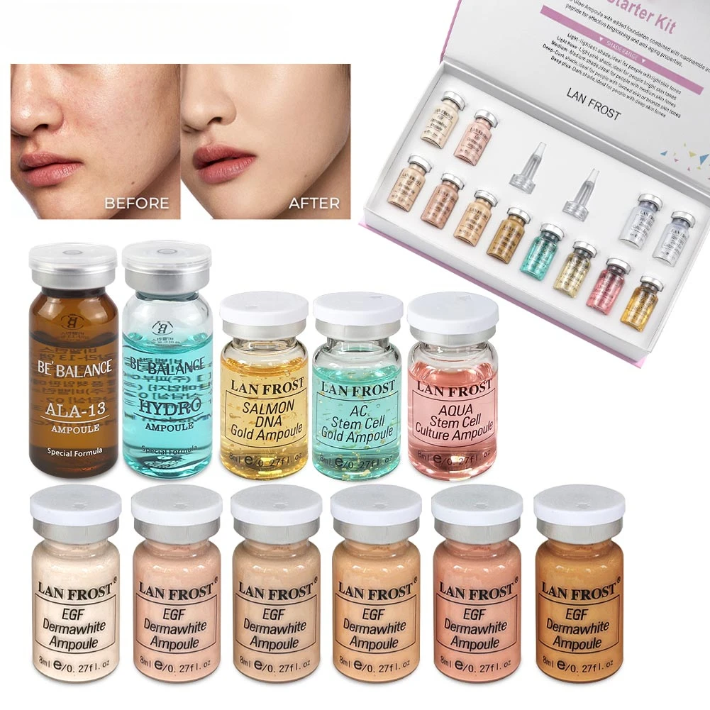 

BB Cream CC Glow Beginner Starter Kit Whitening Liquid Foundation Hyaluronic Acid Serum Essence For Face Skin Care Acne Beauty
