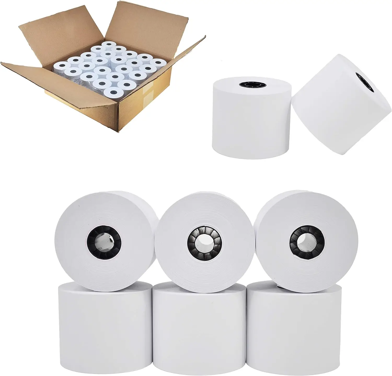 

1 3/4" x 230’ Thermal Paper Rolls [500 Rolls] Core - 7/16" 44mm Cash Register Paper for XE-A506, XE-A505, XE-A41S, ER-A410, ER-A