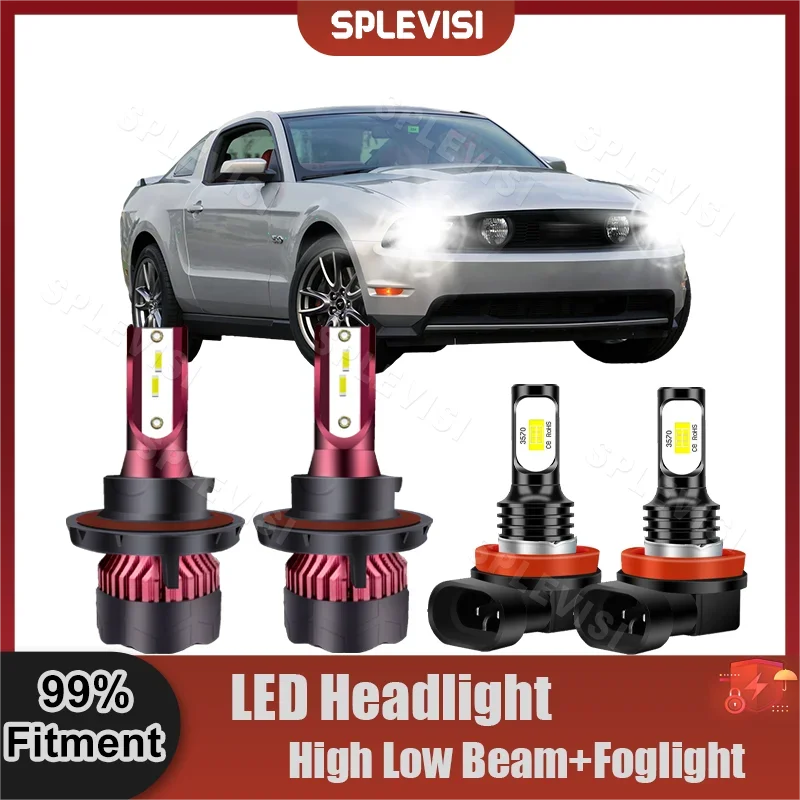 Upgraded LED Headlight High Beam Low Beam Foglamp Bulbs For Ford Mustang GT 2005 2006 2007 2008 2009 2010 2011 2012
Upgraded LED Headlight High Beam Low Beam Foglamp Bulbs For Ford Mustang GT 2005 2006 2007 2008 2009 2010 2011 2012