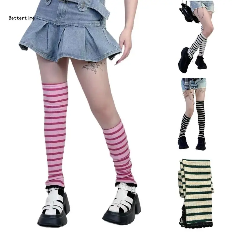 

B36D Womens Leg Warmers Fashion Ruffle Leg Warmers Long Leg Socks Fashion Crochet Socks Boot Cuffs Costumes