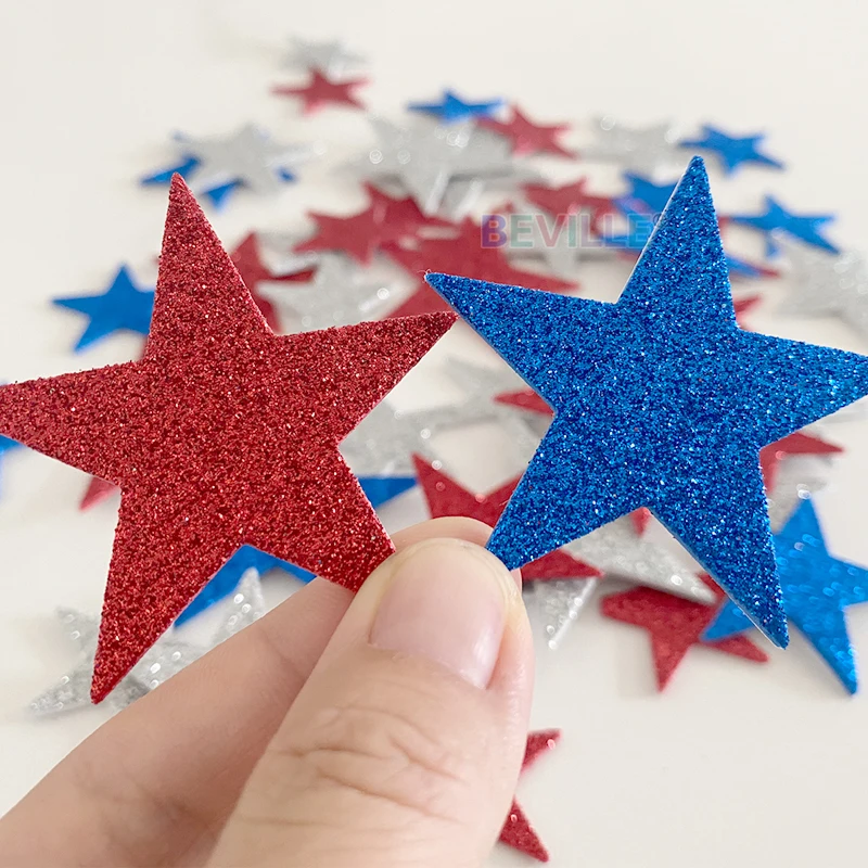 150pcs/lot Blue Red Glitter Foam National Flag Color Star Stickers Children Scrapbooking Birthday Graduation Party Decor Toys
150pcs/lot Blue Red Glitter Foam National Flag Color Star Stickers Children Scrapbooking Birthday Graduation Party Decor Toys