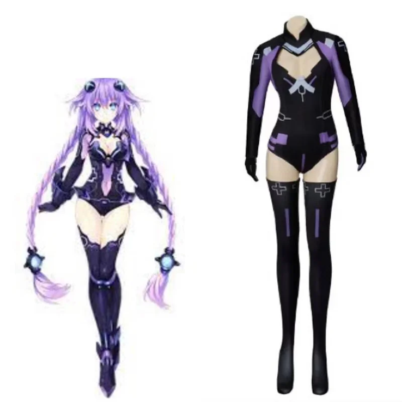 Game Hyperdimension Neptunia Nepgear Cosplay Costume MK Black Purple Sister Sexy Jumpsuit Women Black Purple Leather Bodysuit
Game Hyperdimension Neptunia Nepgear Cosplay Costume MK Black Purple Sister Sexy Jumpsuit Women Black Purple Leather Bodysuit