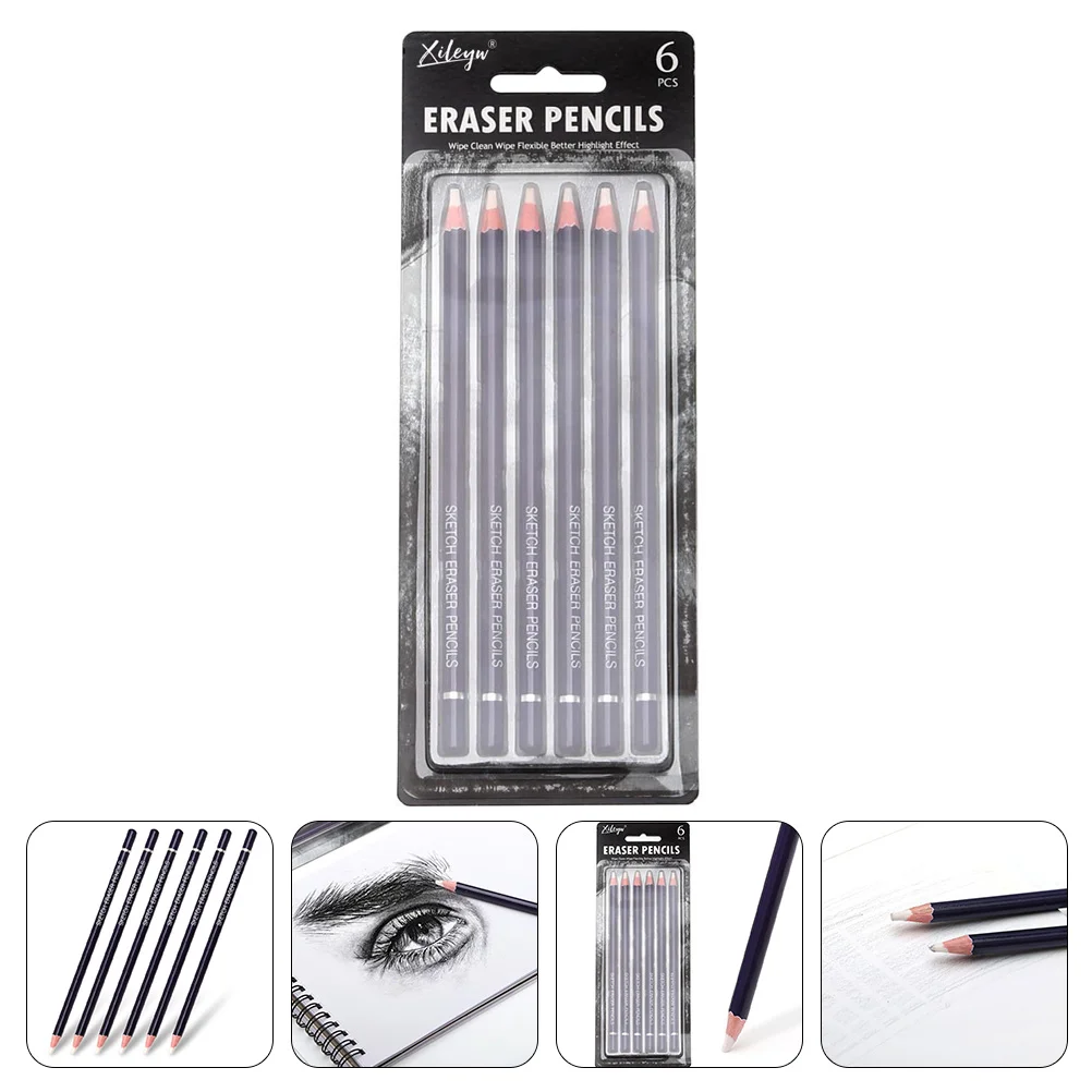 6 Pcs Sketch Decorative Eraser Charcoal Pencils Used Rubber Erasers Erasable Drawing Sketching Painting Nag Tools
6 Pcs Sketch Decorative Eraser Charcoal Pencils Used Rubber Erasers Erasable Drawing Sketching Painting Nag Tools