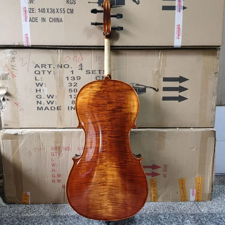 

Chinese Solidwood Handmade Customized Varnish Cello in Low Price