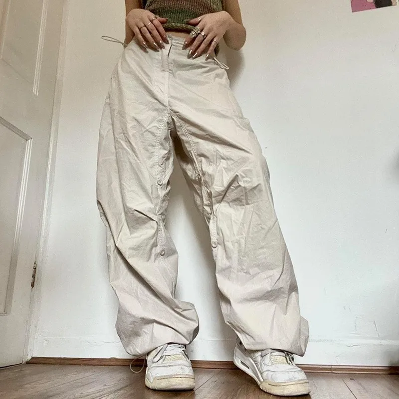 Women Y2K Vintage Casual Joggers Low Waist Drawstring Baggy Trousers Wide Leg Sweatpants Streetwear Cargo Tech Pants
Women Y2K Vintage Casual Joggers Low Waist Drawstring Baggy Trousers Wide Leg Sweatpants Streetwear Cargo Tech Pants