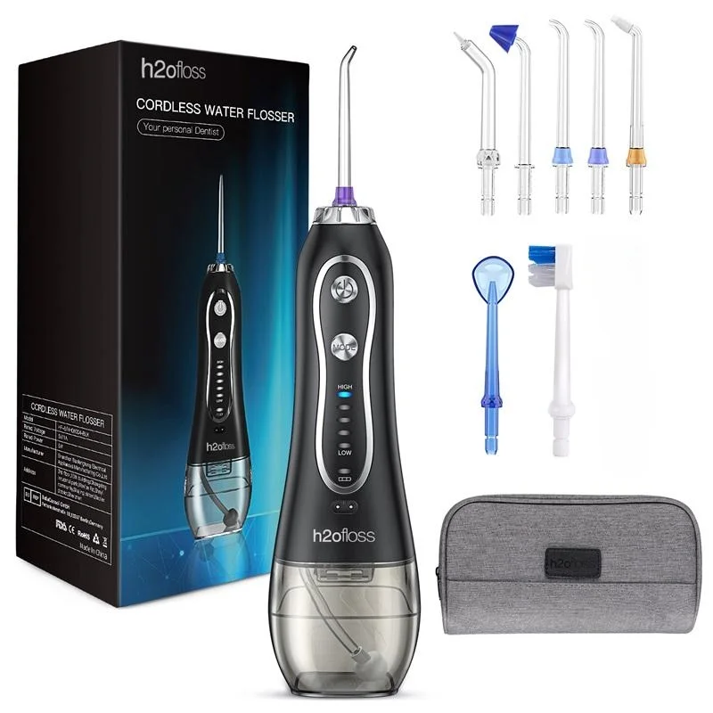 H2ofloss Water Flosser Oral Irrigator HF-6 Portable Electric Dental Cordless Oral 5 Nozzle Tips for Teeth Cleaning Health Supply
H2ofloss Water Flosser Oral Irrigator HF-6 Portable Electric Dental Cordless Oral 5 Nozzle Tips for Teeth Cleaning Health Supply