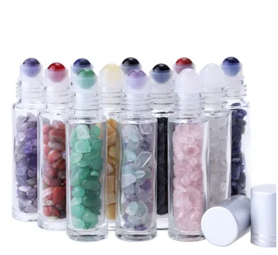 Natural Semiprecious Stone Essential Oil Gemstone Roller Ball Bottles Transparent Glass Roller Bottles with Crystal Chips Inside
Natural Semiprecious Stone Essential Oil Gemstone Roller Ball Bottles Transparent Glass Roller Bottles with Crystal Chips Inside