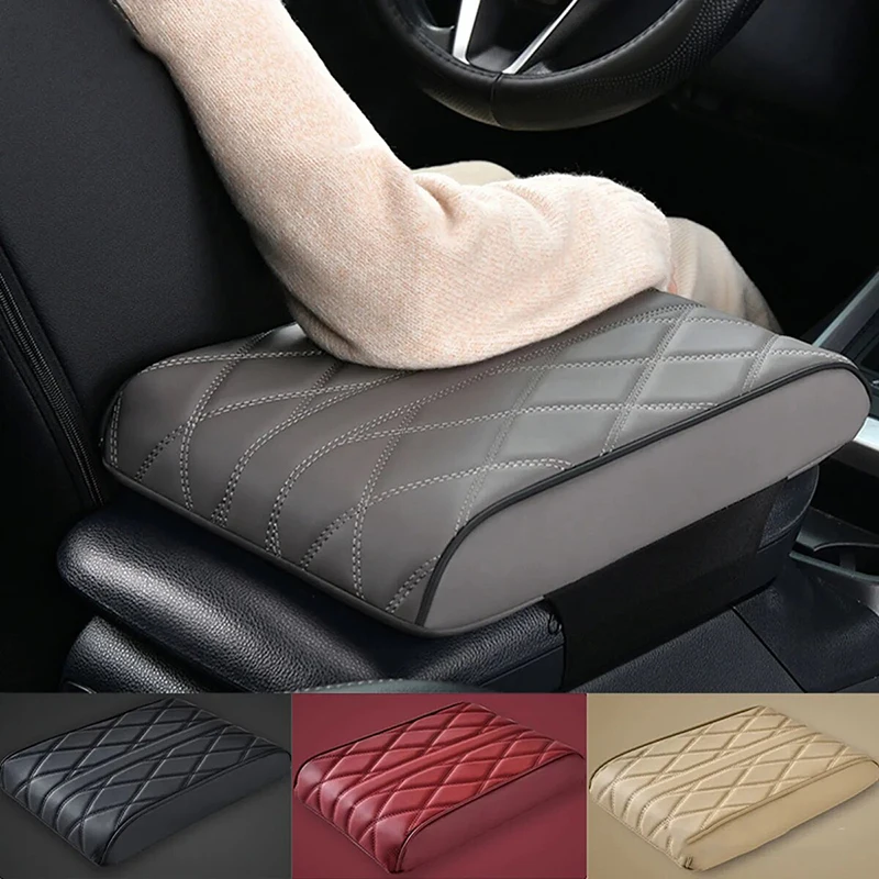 

PU Leather Car Armrest Mat Memory Cotton Center Console Arm Rest Protection Cushion Auto Armrests Storage Box Cover Pad