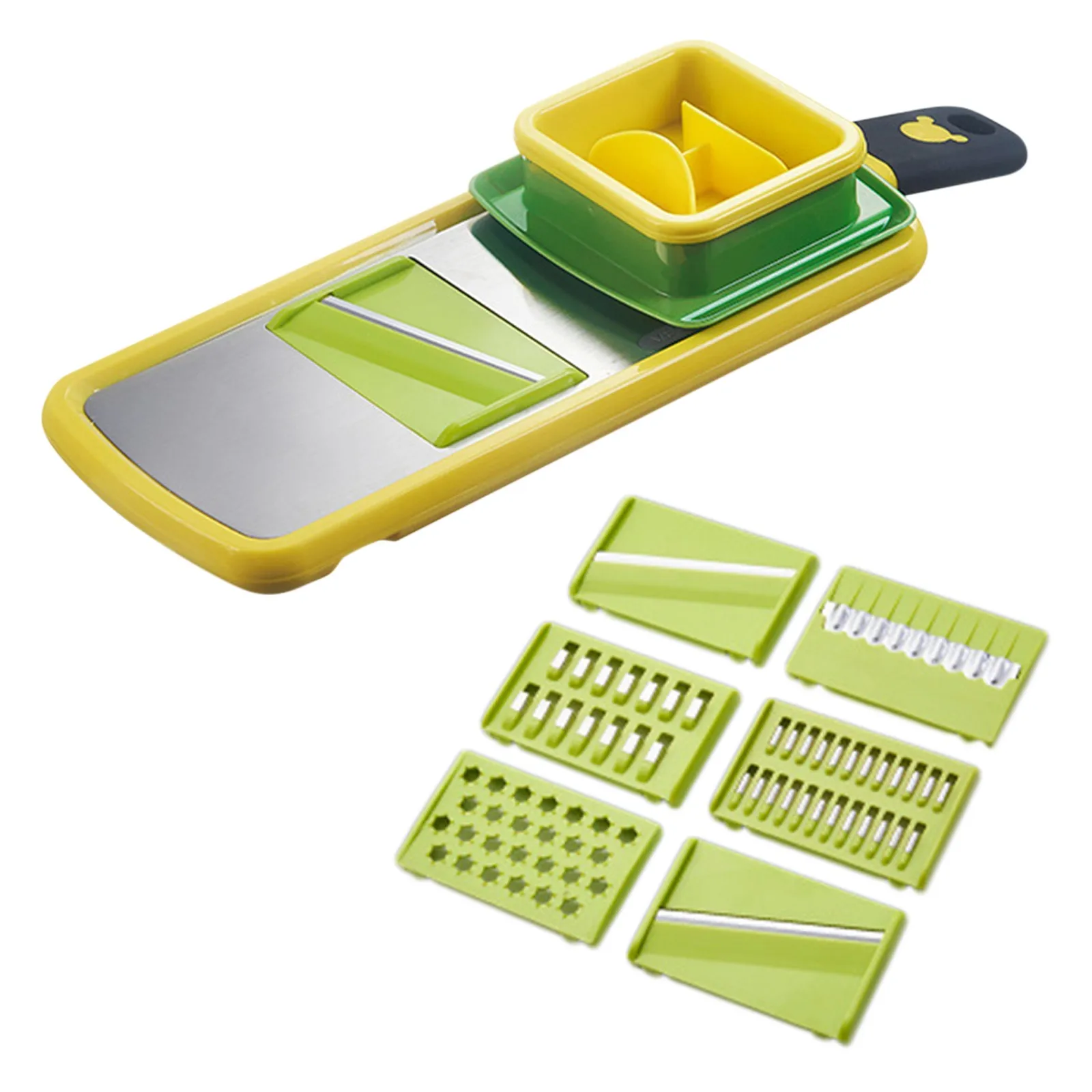 Multi-Functional Vegetable Slicer Potato Carrot Slicer Grater Ginding Powder Wiping Silk Household Slicer Kitchen Accessories
Multi-Functional Vegetable Slicer Potato Carrot Slicer Grater Ginding Powder Wiping Silk Household Slicer Kitchen Accessories