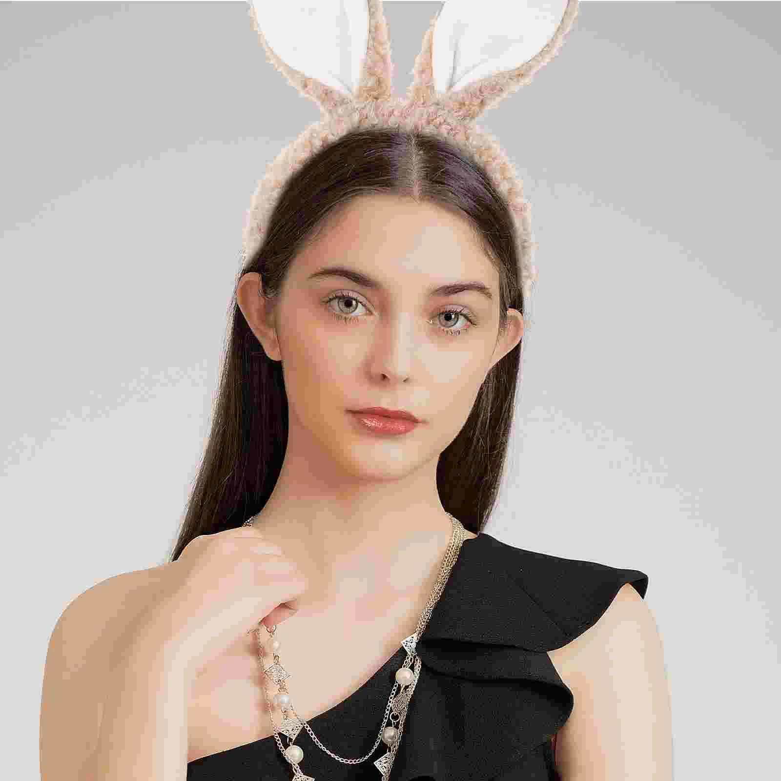 

Tiara Bunny Ear Headband Rabbit Ears Headpiece Clothing Party Headbands for Women Halloween