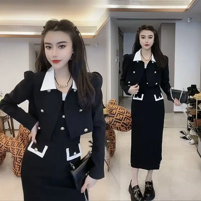 Vintage Blazer Two Piece Dress Set Women Elegant Casual Suit Female Korean Style Button Designer Dress Set 2023 Office Lady V6
Vintage Blazer Two Piece Dress Set Women Elegant Casual Suit Female Korean Style Button Designer Dress Set 2023 Office Lady V6