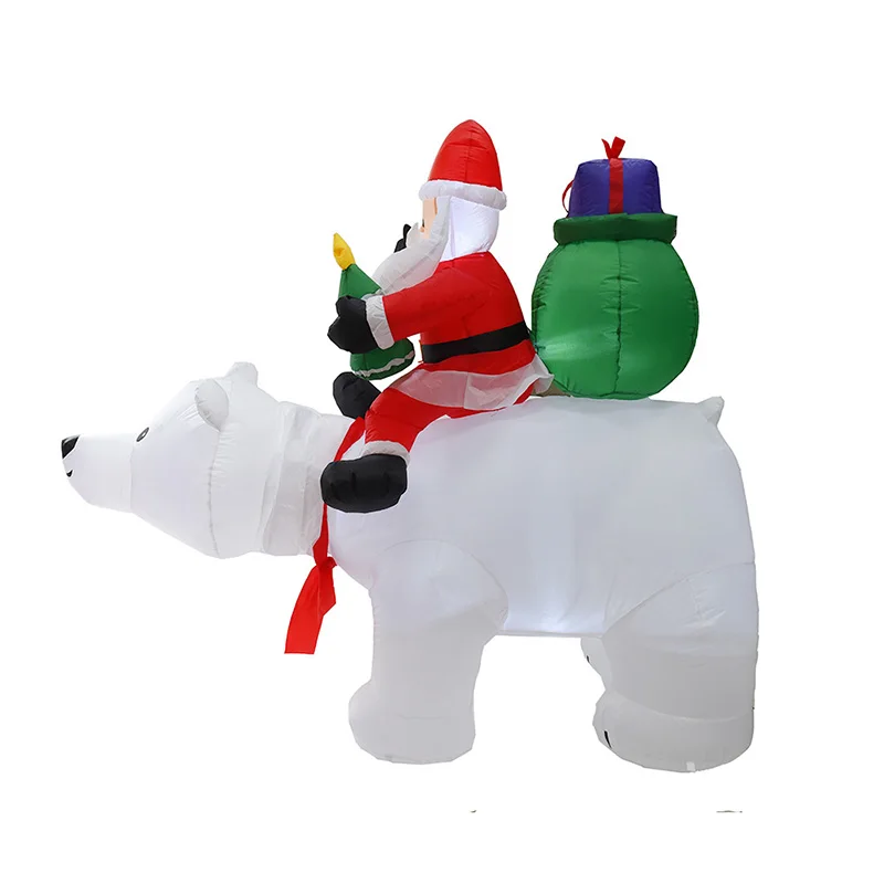 Christmas Inflatable Decorations Riding Polar Bear Inflatable Santa Claus With Shaking Head Reusable For Indoor Outdoor
Christmas Inflatable Decorations Riding Polar Bear Inflatable Santa Claus With Shaking Head Reusable For Indoor Outdoor
