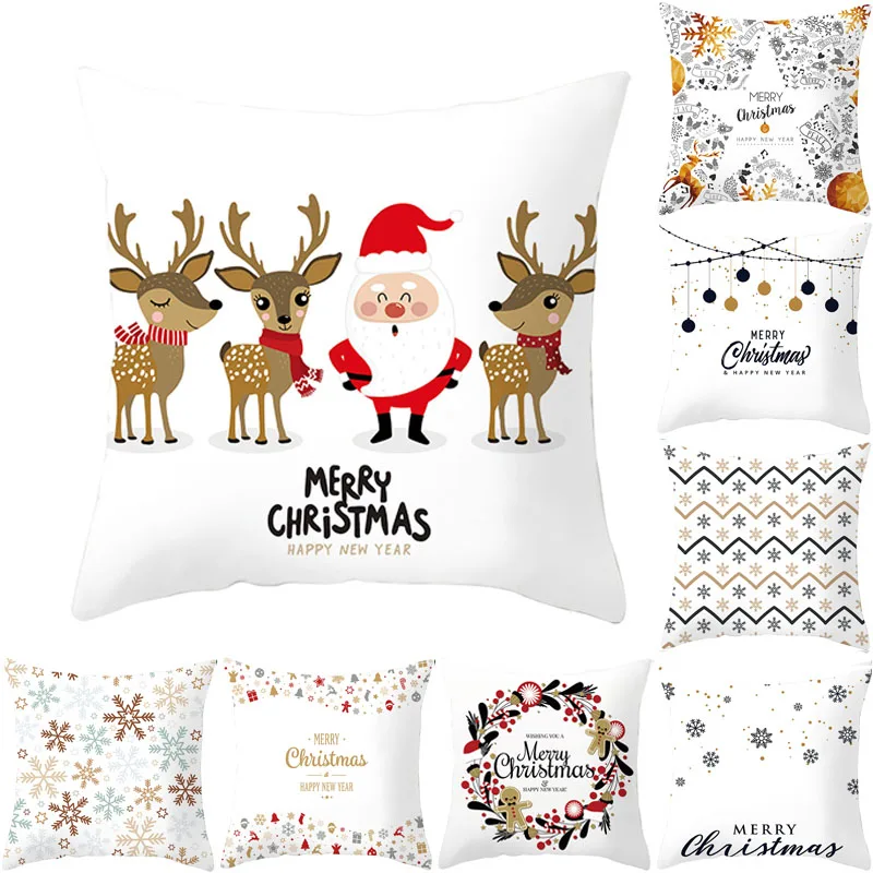 White Christmas Pillow Case Cute Santa Claus Elk Pillow Case Cover Winter Snowflake Decorative Pillowcases Christmas Pillow Case
White Christmas Pillow Case Cute Santa Claus Elk Pillow Case Cover Winter Snowflake Decorative Pillowcases Christmas Pillow Case