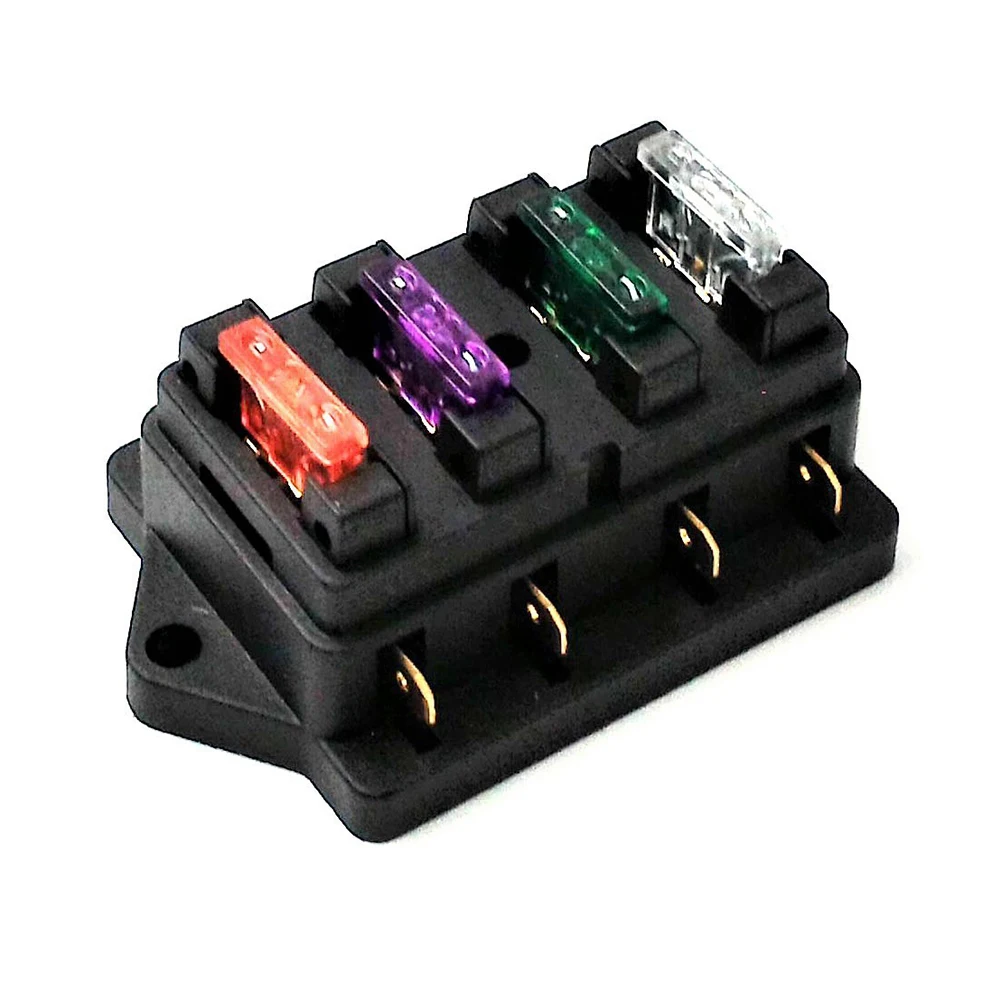 Universal Marine Kit Car Boat 12V 24V 4 Way Blade Fuse Holder Box Fusebox Quick and Easy Installation Durable and Practical
Universal Marine Kit Car Boat 12V 24V 4 Way Blade Fuse Holder Box Fusebox Quick and Easy Installation Durable and Practical