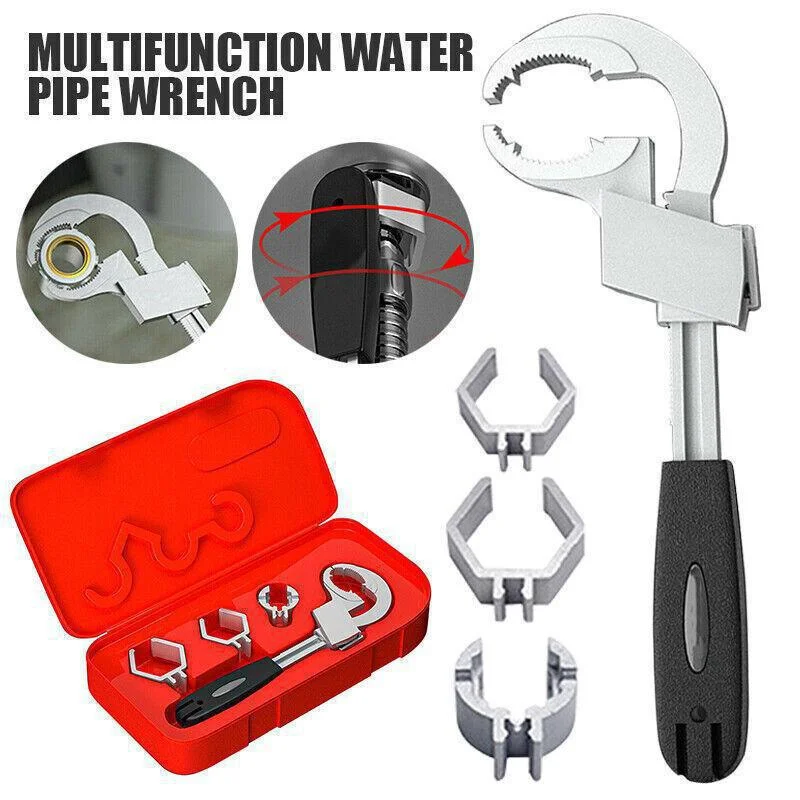 Multi Functional Adjustable Water Pipe Wrench Bathroom Faucet Circular Arc Toothed Wrench Manual Maintenance Kit
Multi Functional Adjustable Water Pipe Wrench Bathroom Faucet Circular Arc Toothed Wrench Manual Maintenance Kit